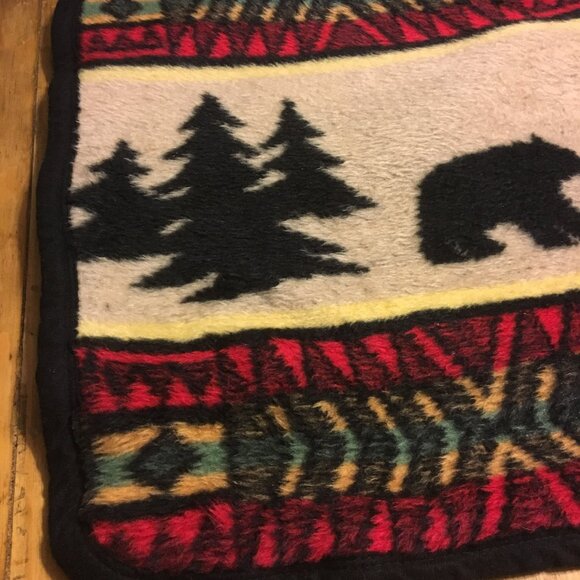 earth ragz bear Pillow Cover Rustic Cabin Lodge Forest Native American Pattern - Picture 4 of 16
